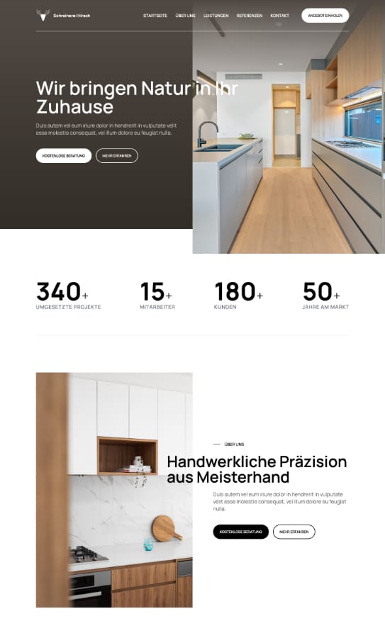 Webseite für Schreiner