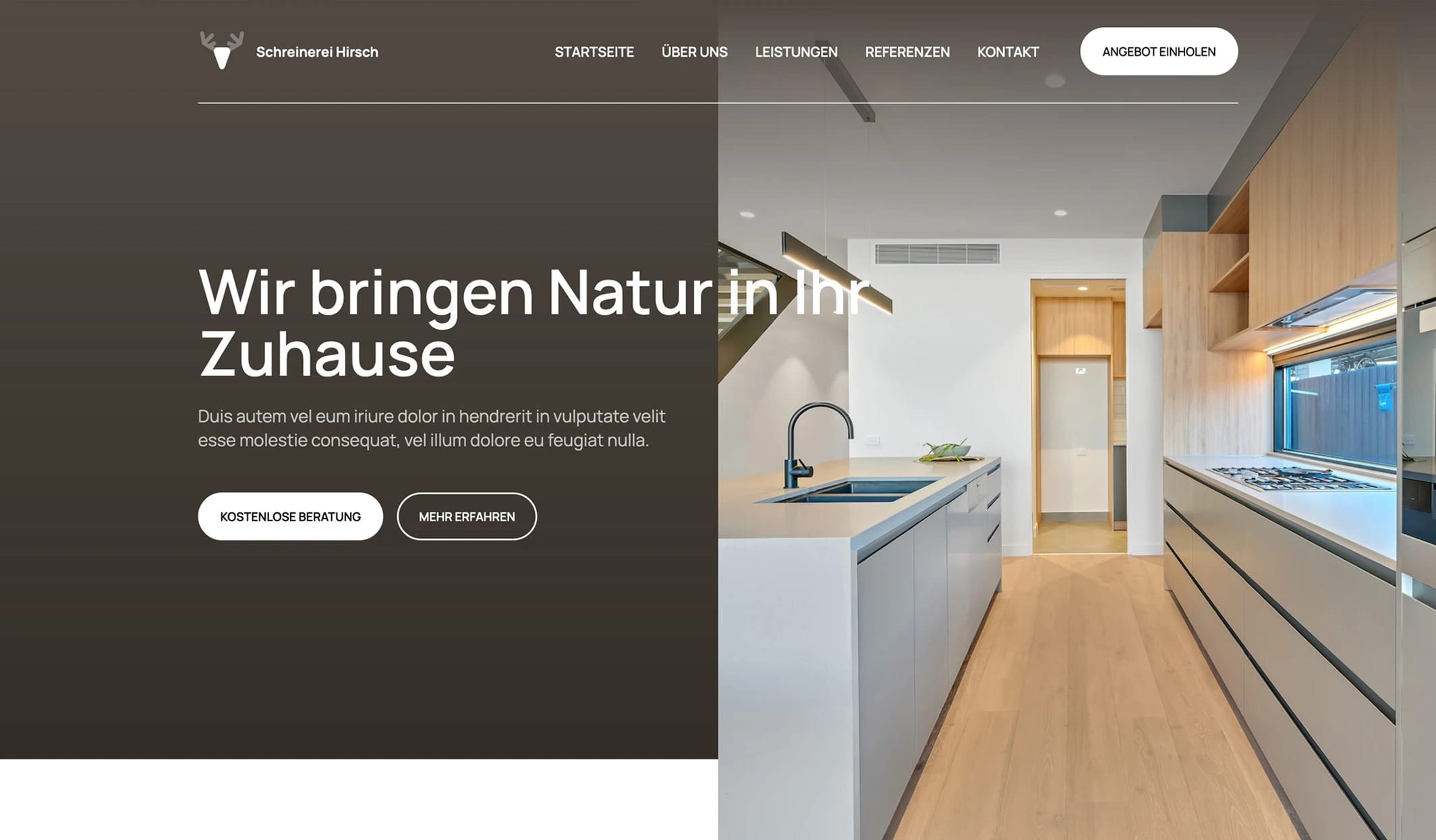 Webseite für Schreiner